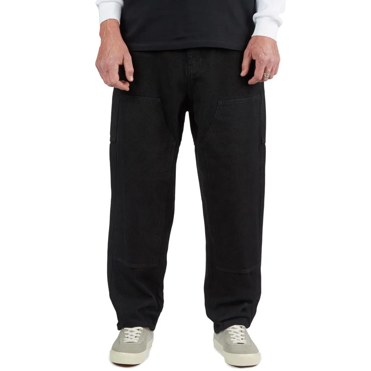 CCS 4x4 Reinforced Baggy Taper Denim Jeans - Black Seamless construction Relaxed Wear