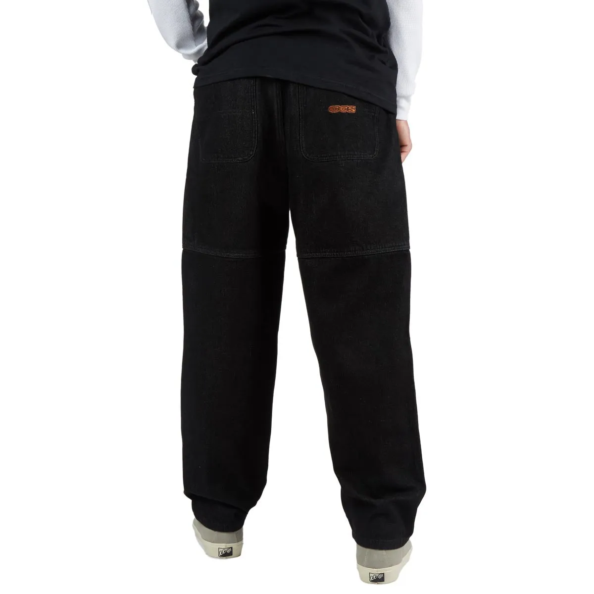 Stretching Fit CCS 4x4 Reinforced Baggy Taper Denim Jeans - Black