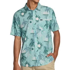 RVCA Sunsets Shirt - Blue Haze Wrinkle Resistant Material