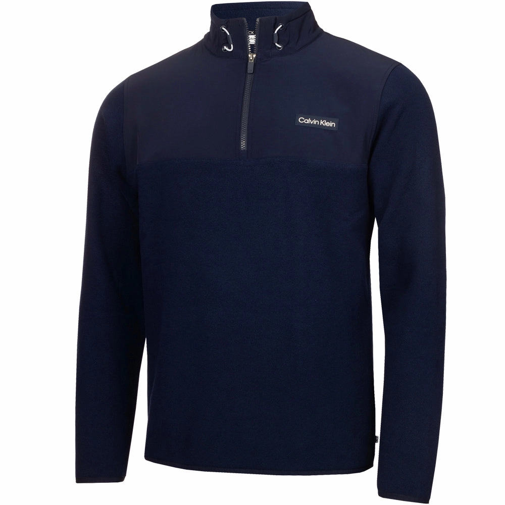 Effortless Hoodie Calvin Klein Hybrid Polar Fleece - Evening Blue