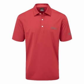Oscar Jacobson Chap Tour Golf Polo Shirt - Red Versatile Style