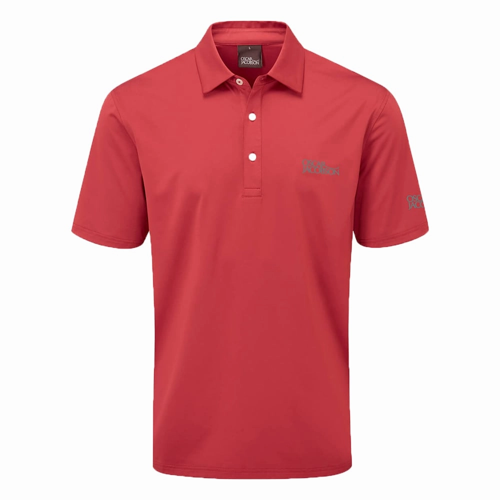Oscar Jacobson Chap Tour Golf Polo Shirt - Red Versatile Style