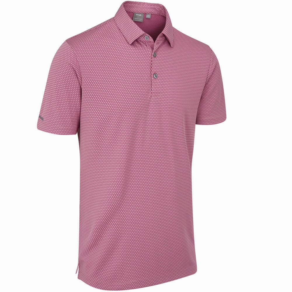 AllSeasonWear Easy Style Ping Halcyon Polo Shirt - Wild Rose Multi