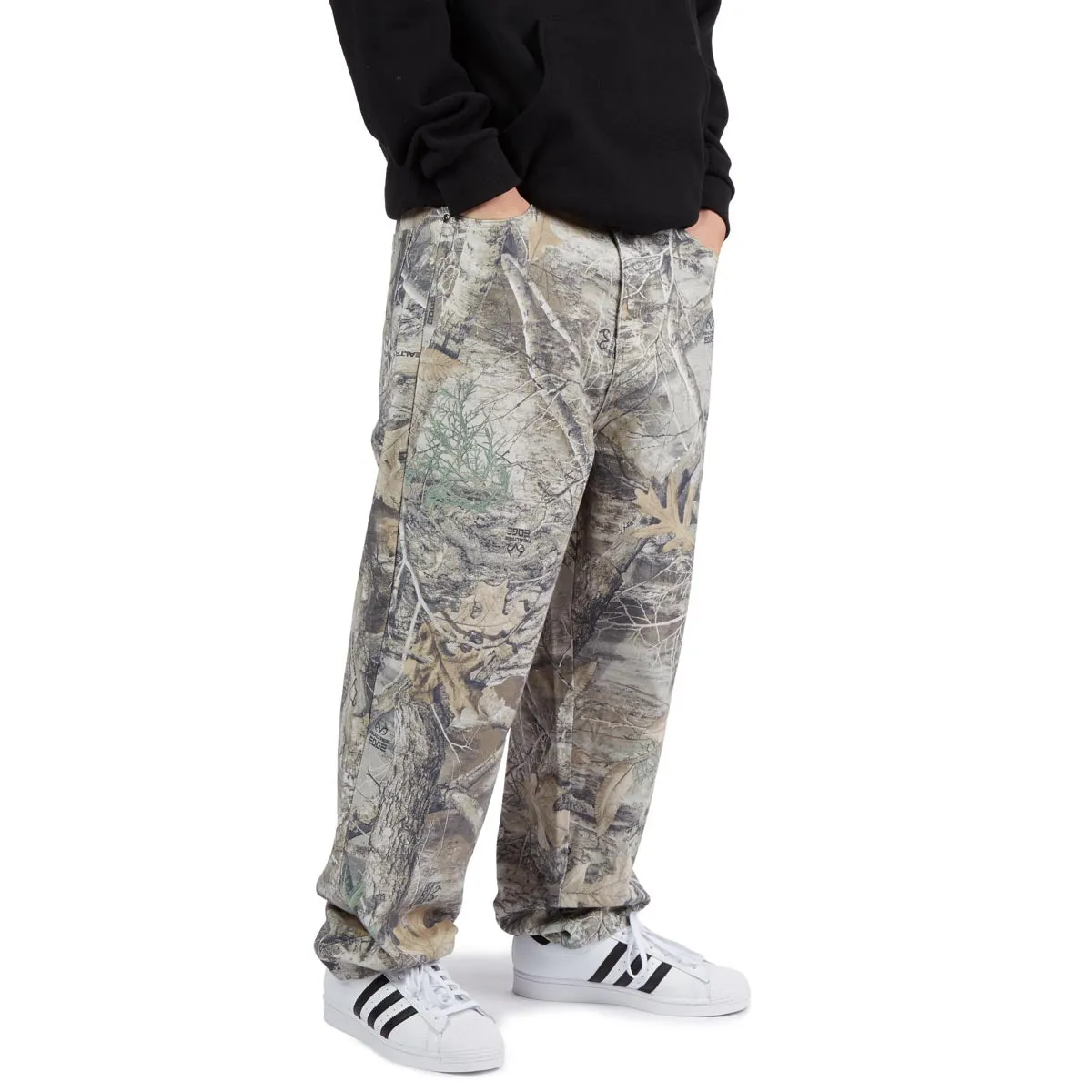 High Quality Material Structured Hemline CCS Baggy Taper Denim Jeans - Realtree Faded Edge