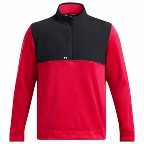 Autumn Wear Cozy Fashion Under Armour Drive Storm Sweater Fleece 1/2 Zip - Red/Black