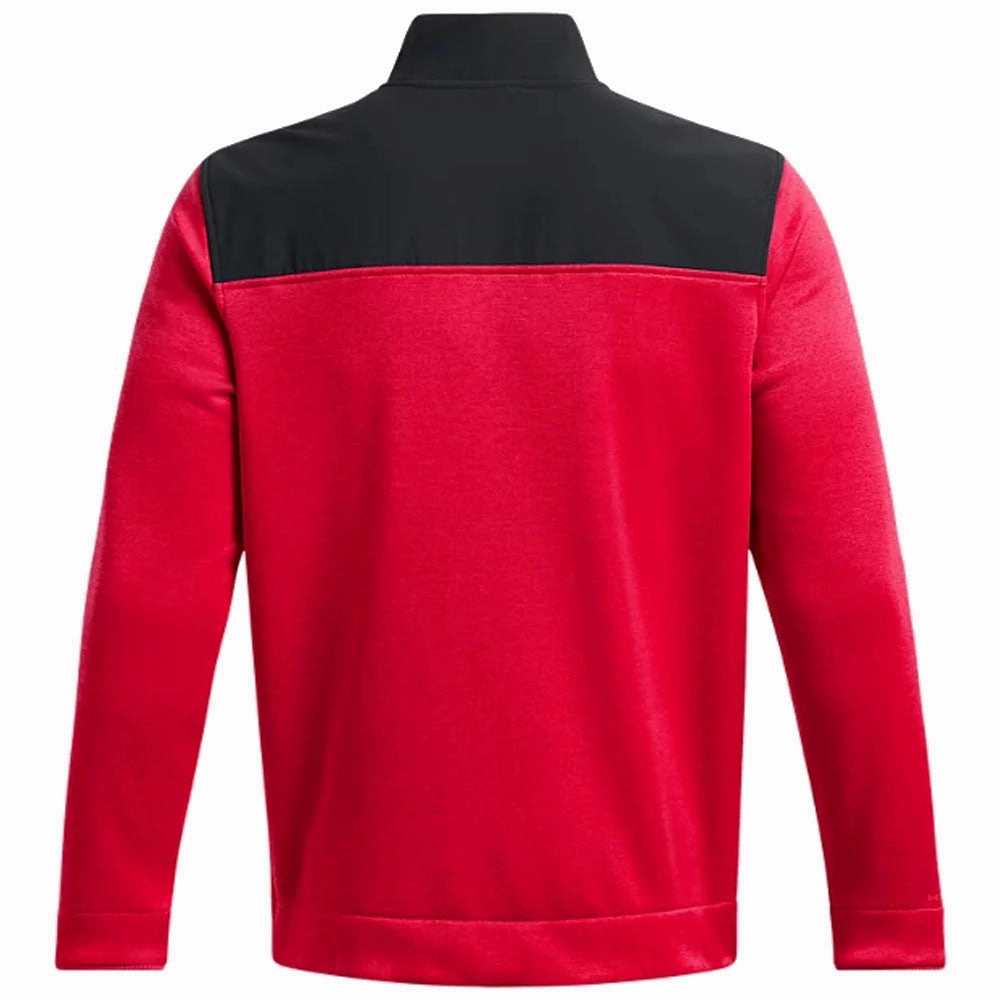 Under Armour Drive Storm Sweater Fleece 1/2 Zip - Red/Black Active Wear Look aesthetic features