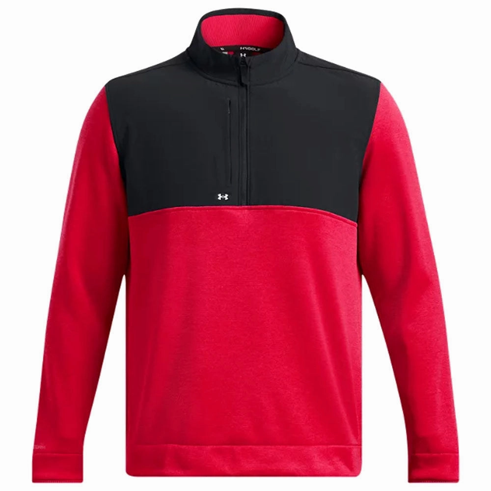 Under Armour Drive Storm Sweater Fleece 1/2 Zip - Red/Black Home Relaxation Smart Fashion