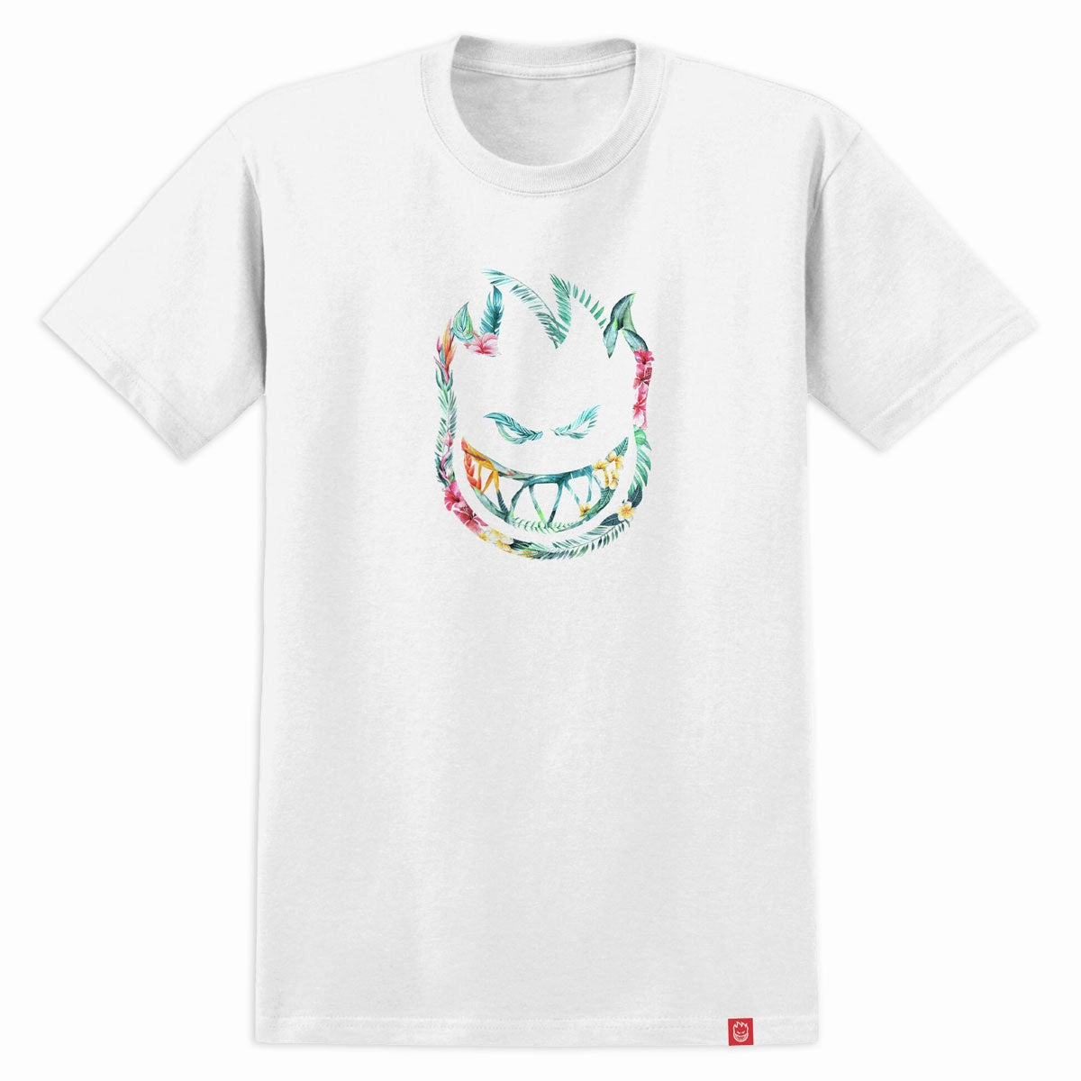 Spitfire Floral Bighead T-Shirt - White/Multi Color Abstract mystery