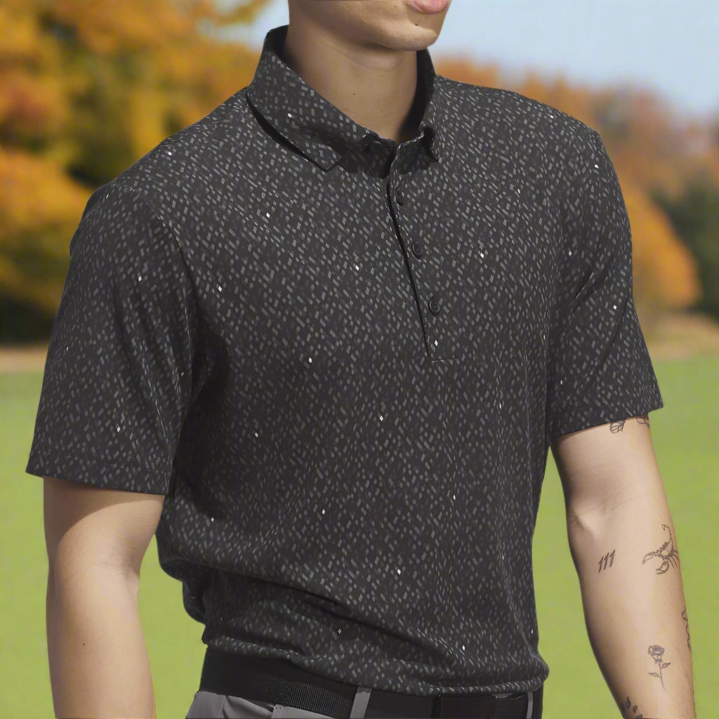 baby shower Soft Design adidas Ultimate365 Micro Argyle Polo Shirt - Black/Carbon