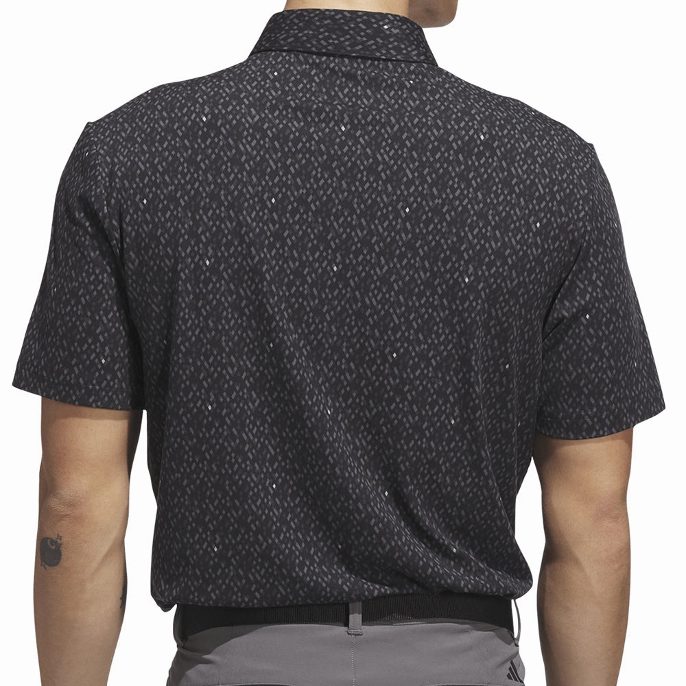 adidas Ultimate365 Micro Argyle Polo Shirt - Black/Carbon Classic Outfit
