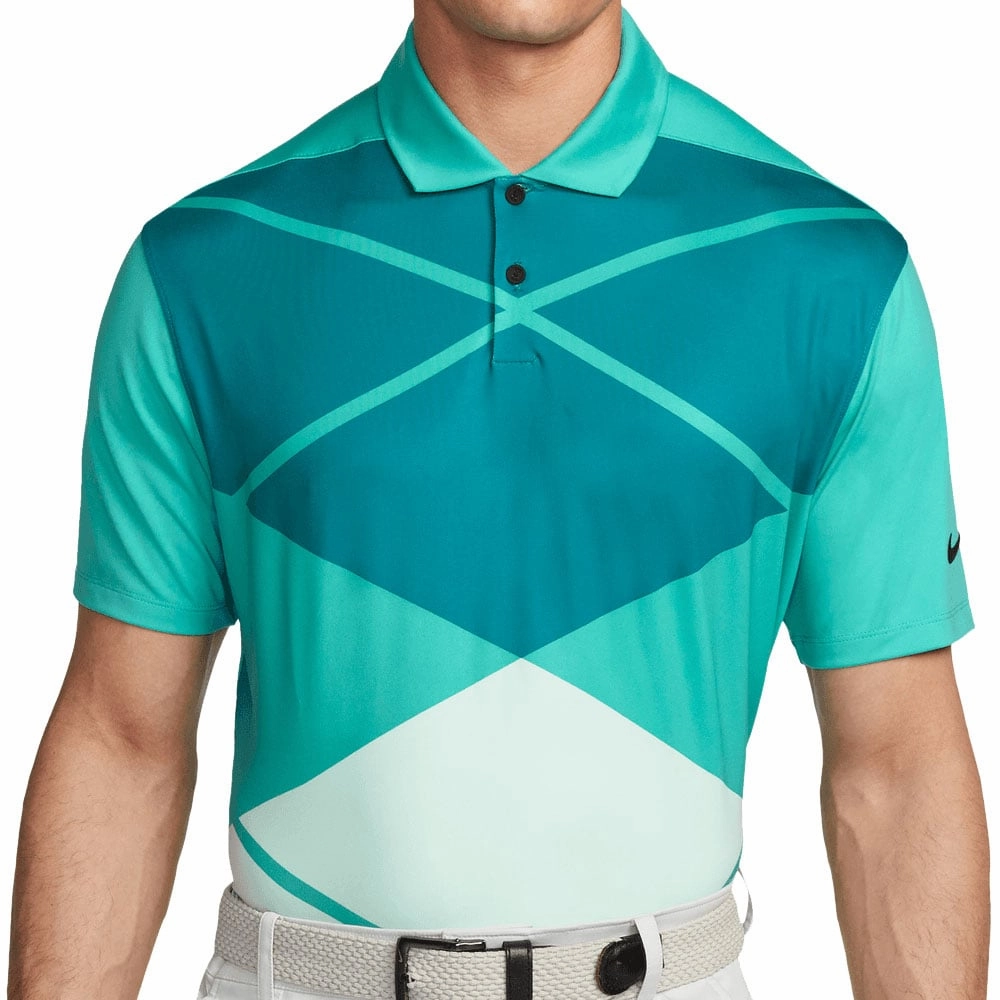 Brushed Interior Lining Nike Dri-FIT Vapor Polo Shirt - Washed Teal/Black