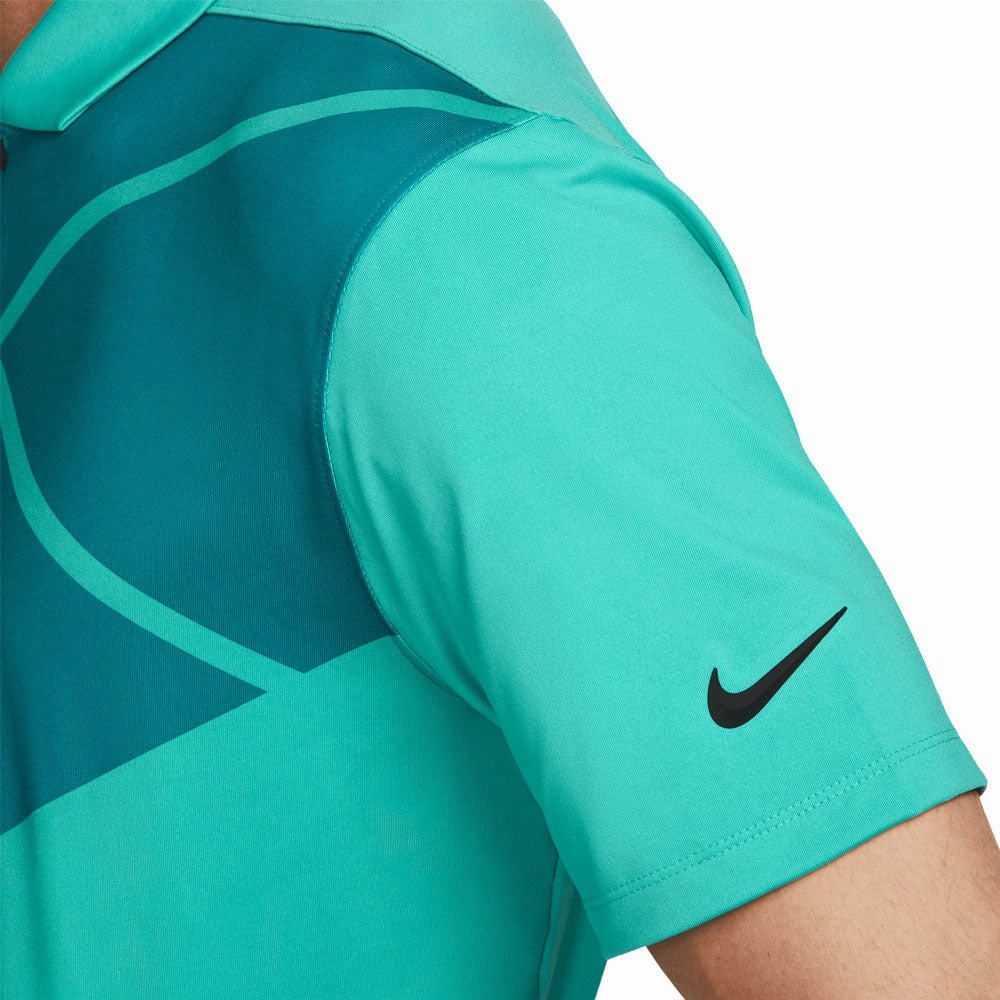 Flexible Shoulder Seams On-the-Go Fashion Nike Dri-FIT Vapor Polo Shirt - Washed Teal/Black