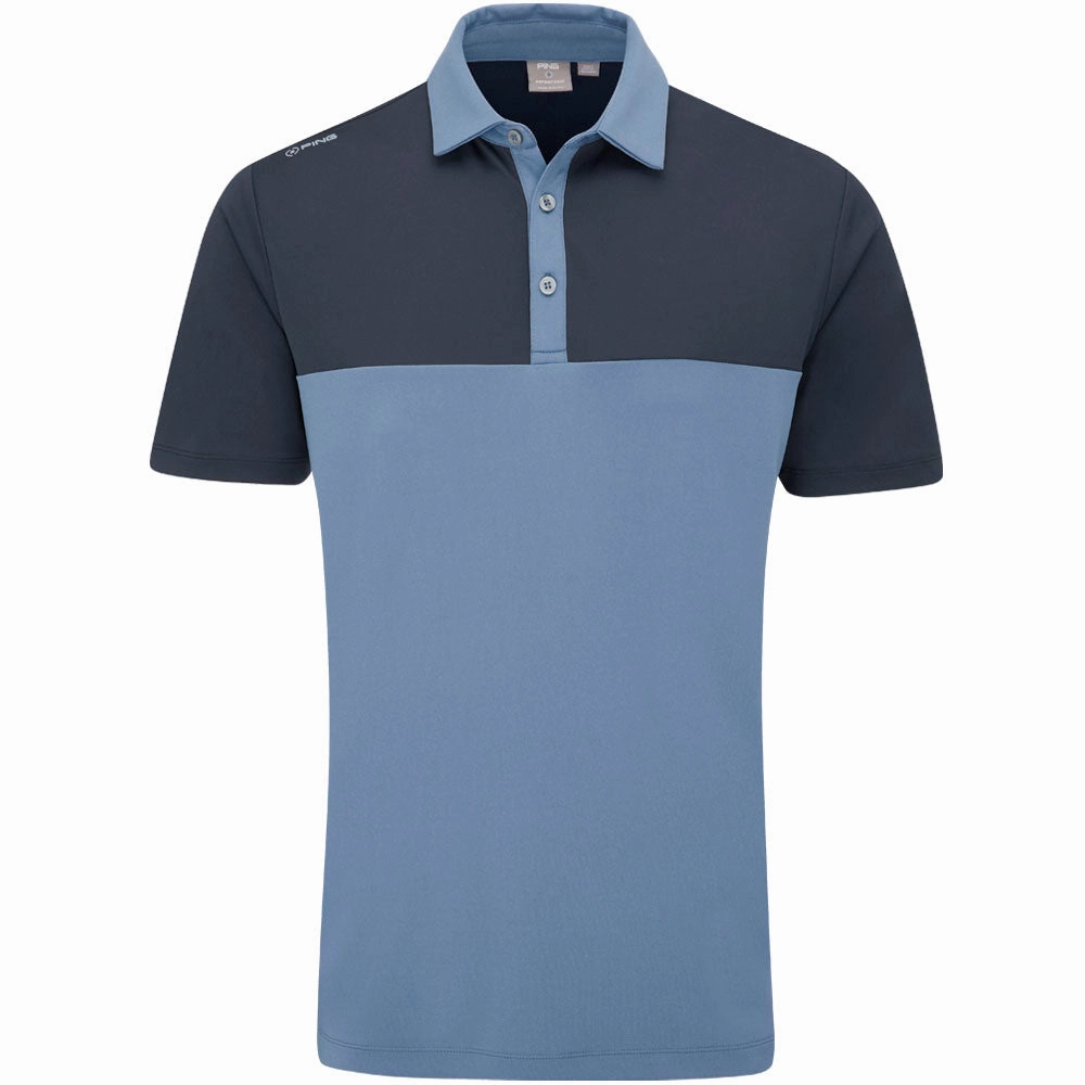 Ping Bodi Polo Shirt - Coronet Blue/Navy BioBased Fibers
