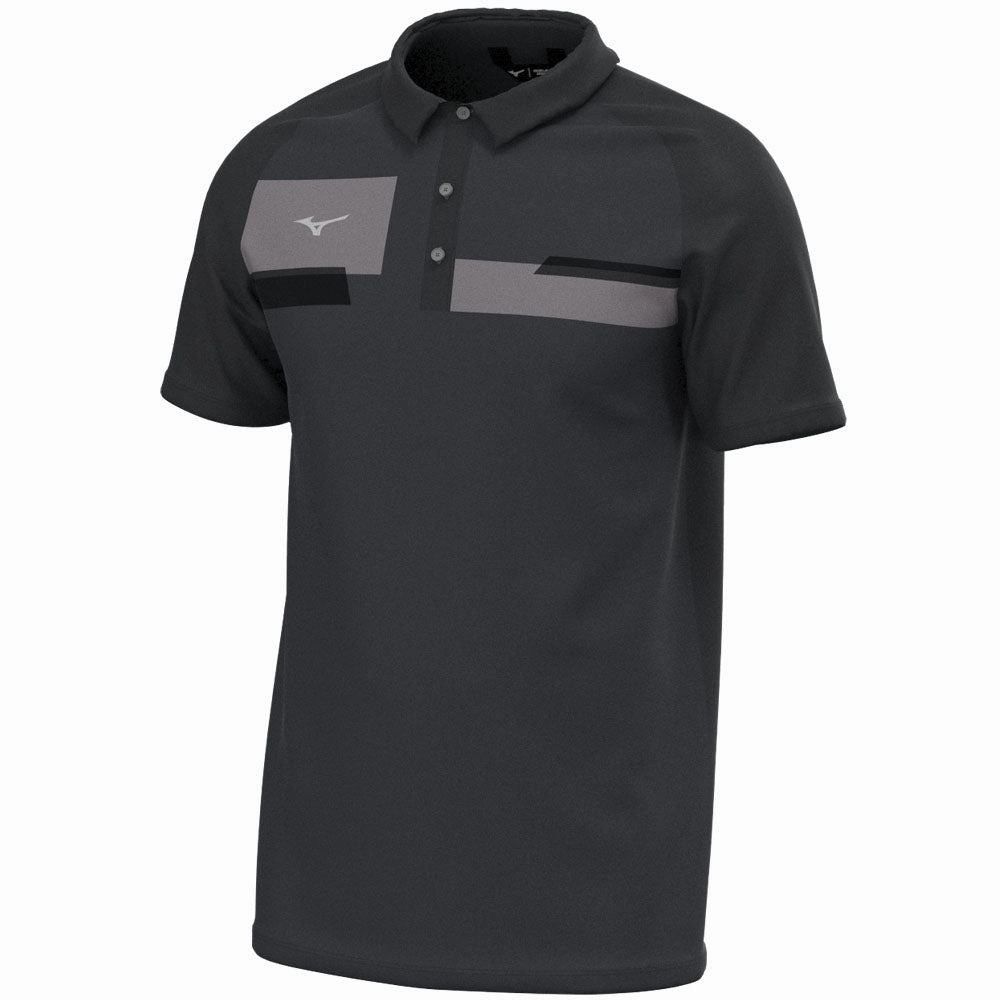 Mizuno Interlock Polo Shirt - Black UV Protection