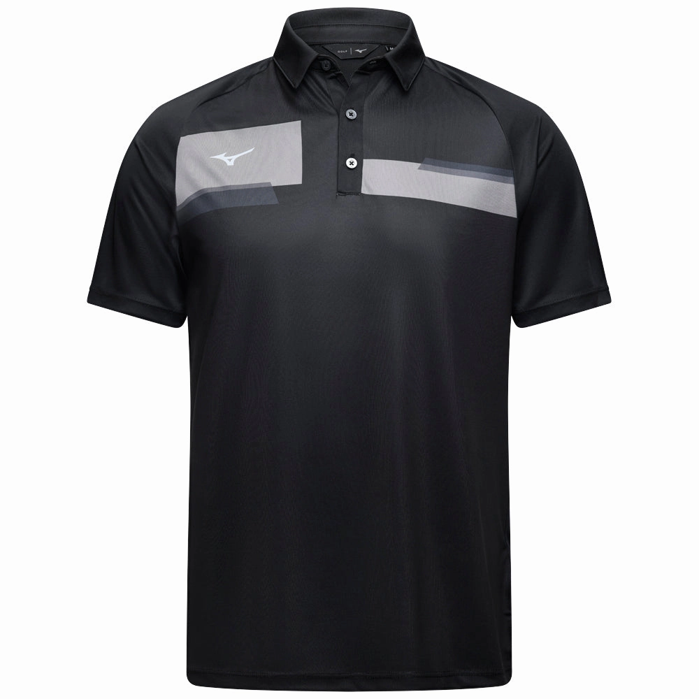 Mizuno Interlock Polo Shirt - Black Light Comfort