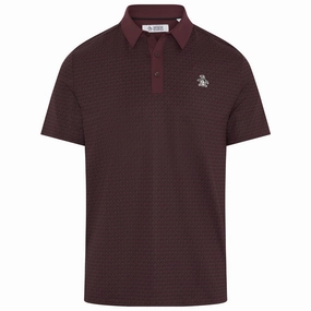 Original Penguin Pete's Tee Time Polo Shirt - Mauve Wine Luxurious