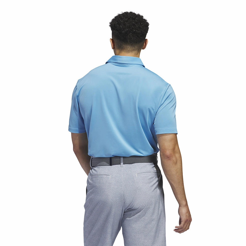 adidas Ult365 Solid Polo Shirt - Semi Blue Burst Fit For Comfort Relaxed Torso Fit