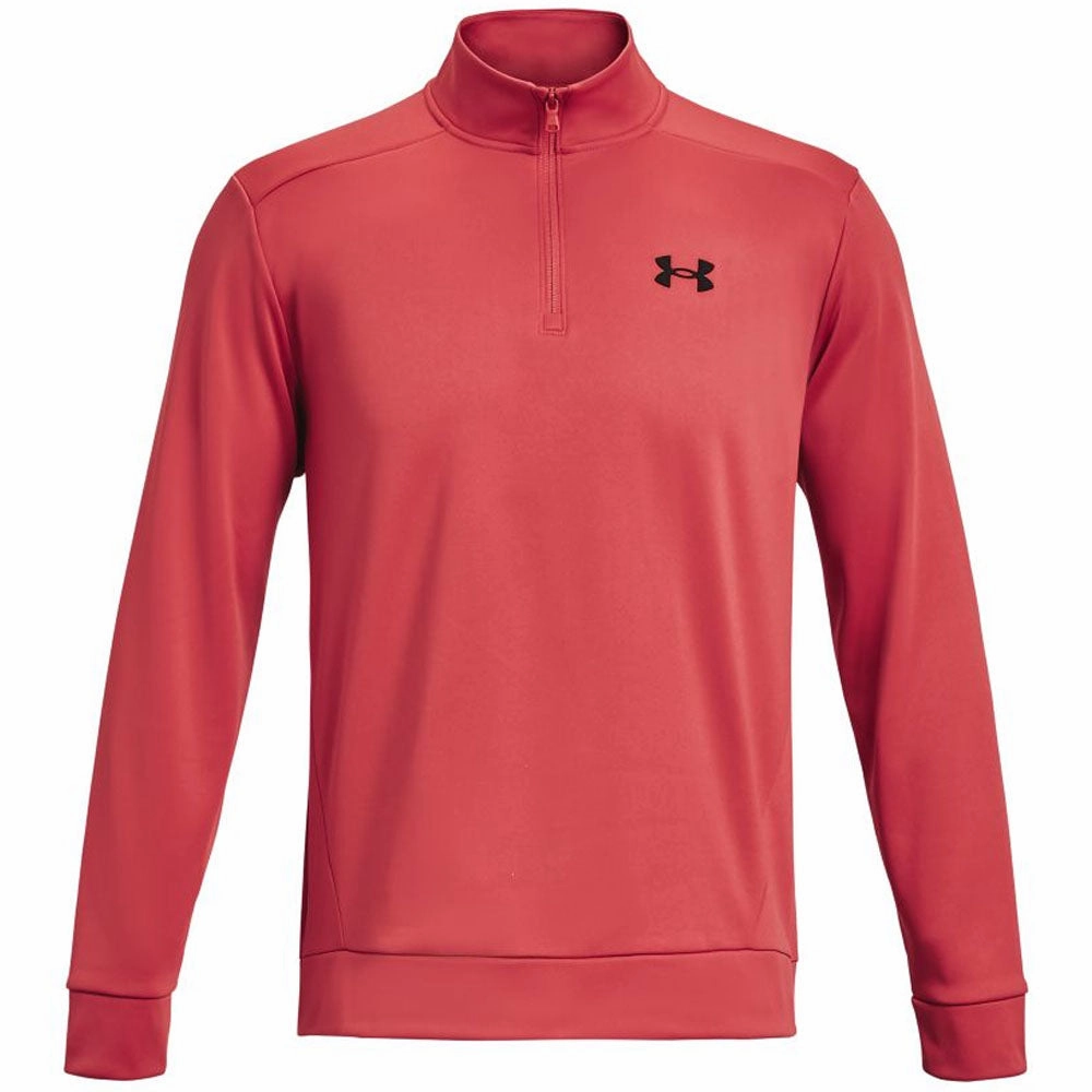 Under Armour Armour Fleece 1/4 Zip Pullover - Chakra Red tribal print button detail