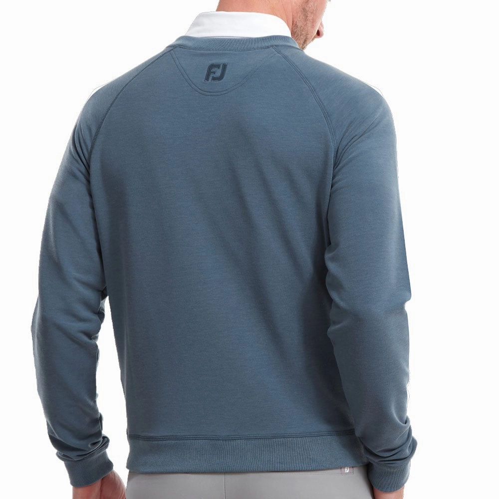 FootJoy French Terry Crew Neck Sweater - Heather Ink Fashion Essentials Cool Essentials