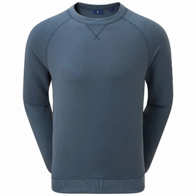 FootJoy French Terry Crew Neck Sweater - Heather Ink product premium quality assurance Snug Wear