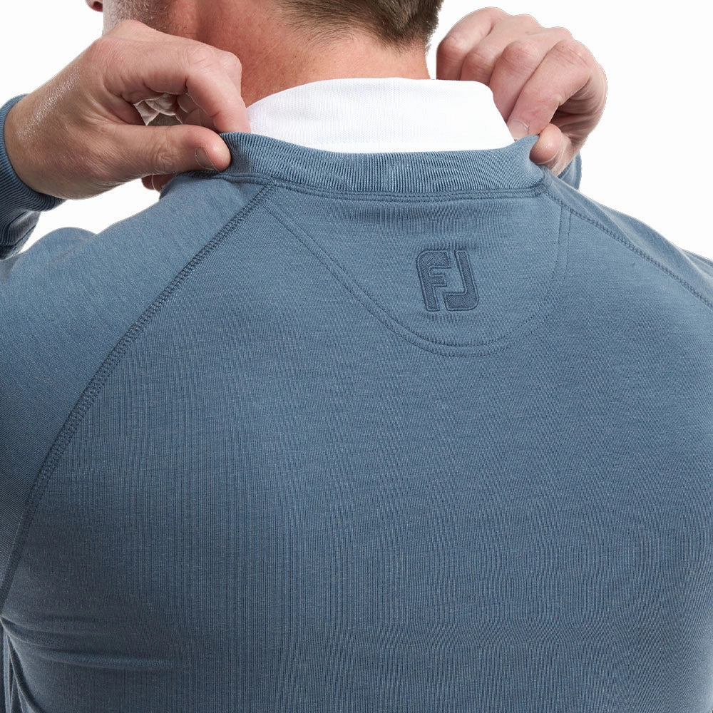 Cozy Comfort Lounge Style FootJoy French Terry Crew Neck Sweater - Heather Ink