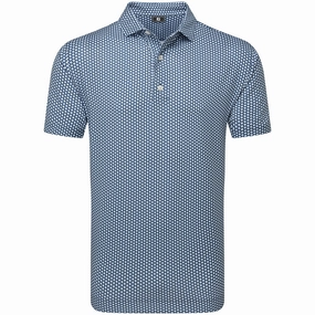 FootJoy Houndstooth Geo Lisle Polo Shirt - Dark Denim Fashionable Look cyber monday