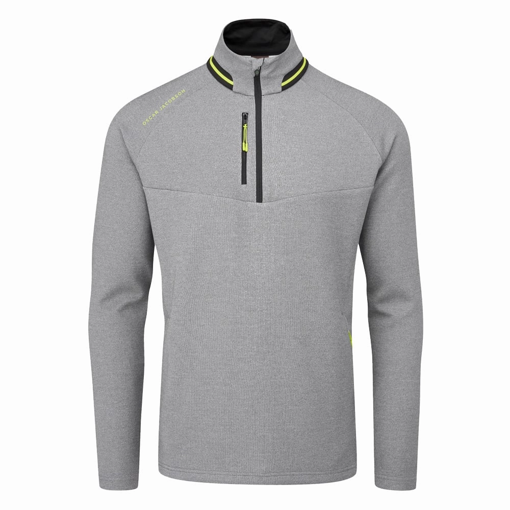 Oscar Jacobson Thomson Zip Neck Sweater - Dark Grey High-quality