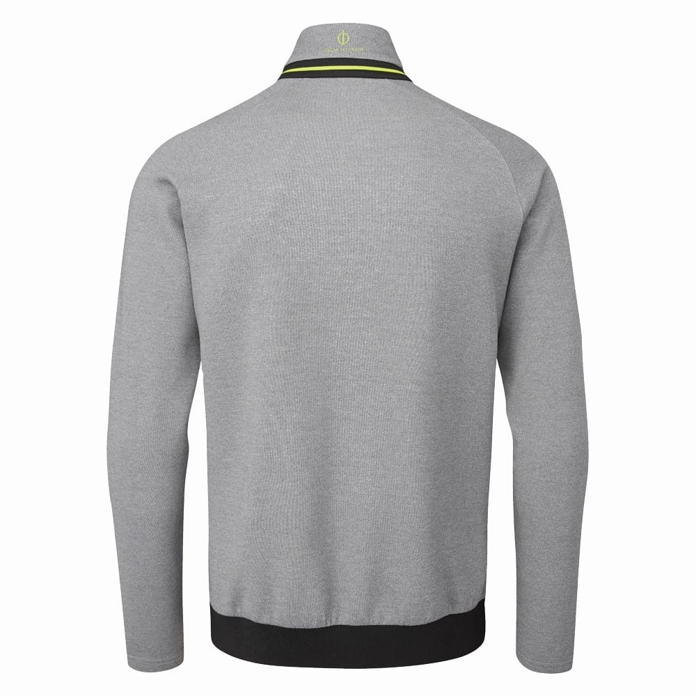 product rough ruggedness Oscar Jacobson Thomson Zip Neck Sweater - Dark Grey