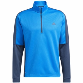 Comfy Outerwear adidas Colour Block 1/4 Zip Pullover - Blue Rush/Crew Navy