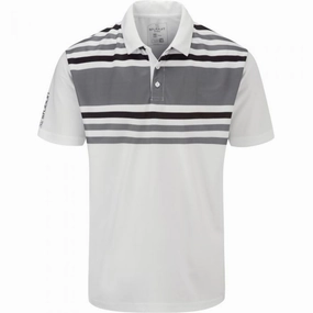 Stuburt Evolve Pure Stripe Polo - White/Storm Easy Wear Option