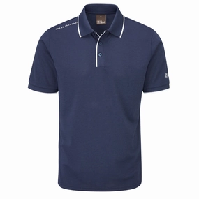 Oscar Jacobson Cooper Polo Shirt - Navy Anti Pilling Treatment