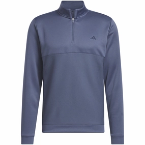 adidas Textured 1/4 Zip Pullover - Preloved Ink Relaxed Layer