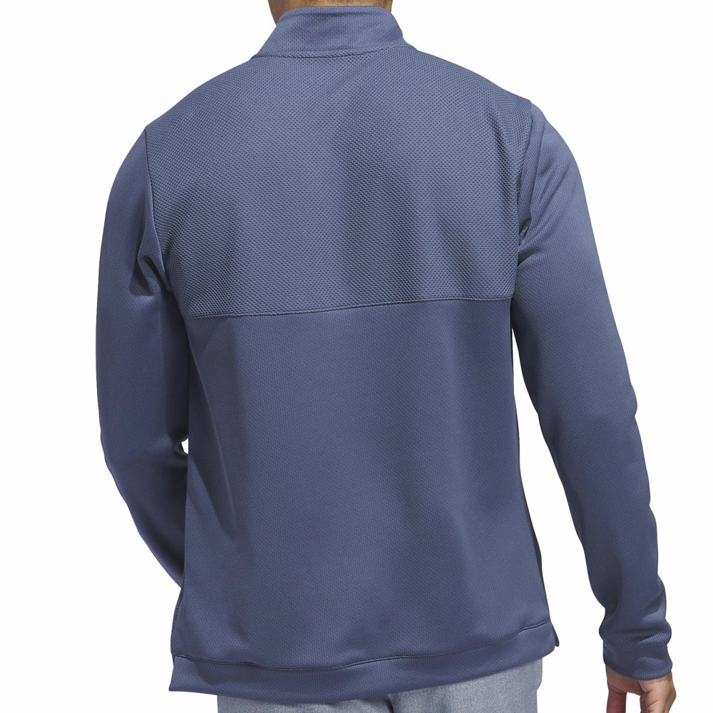 Comfort Wear Travel Wear adidas Textured 1/4 Zip Pullover - Preloved Ink