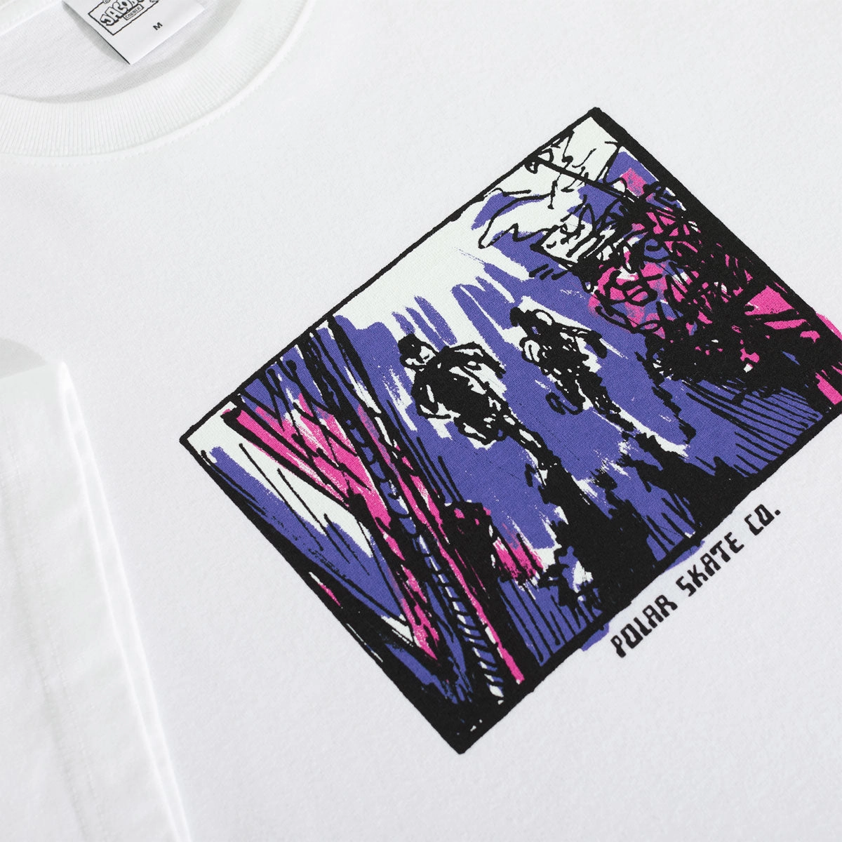 Polar Running T-Shirt - White funky Cozy Look Wear