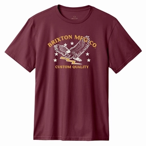 NonRestrictive Cut Brixton Lamont T-Shirt - Port Worn Wash