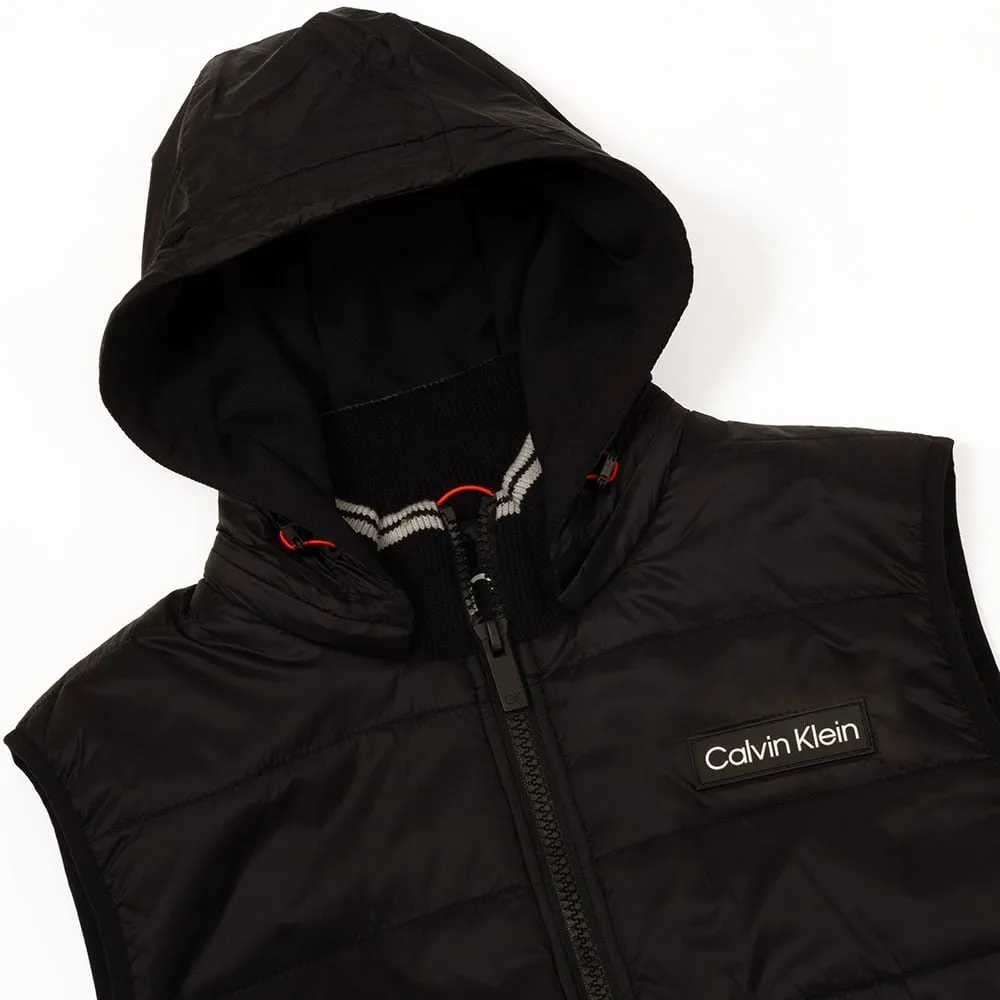 Layered Comfort Layered Compartments Calvin Klein Somme Valley Hybrid Gilet - Black
