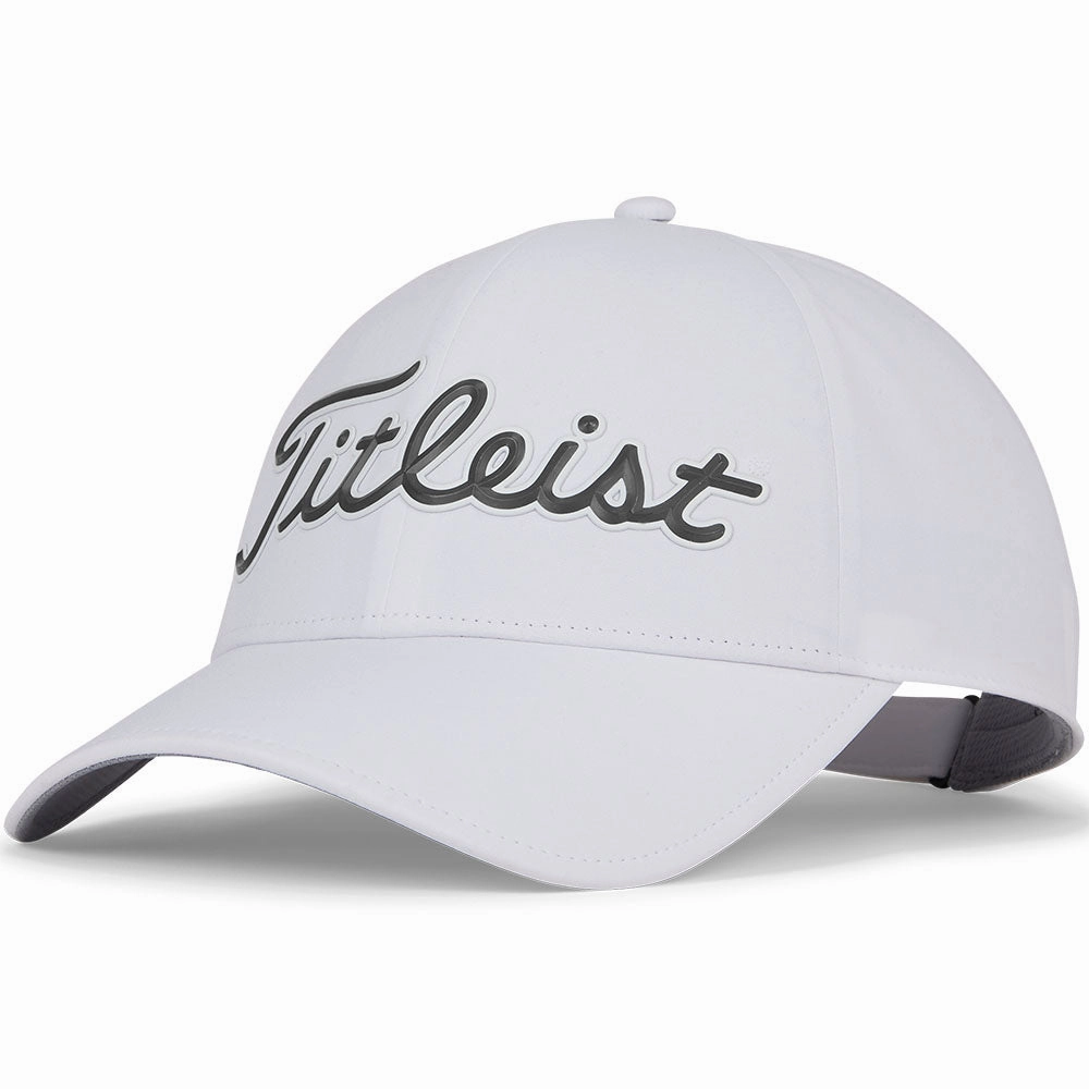 Basic Cool Travel Fit Titleist Players StaDry Waterproof Cap - White/Charcoal