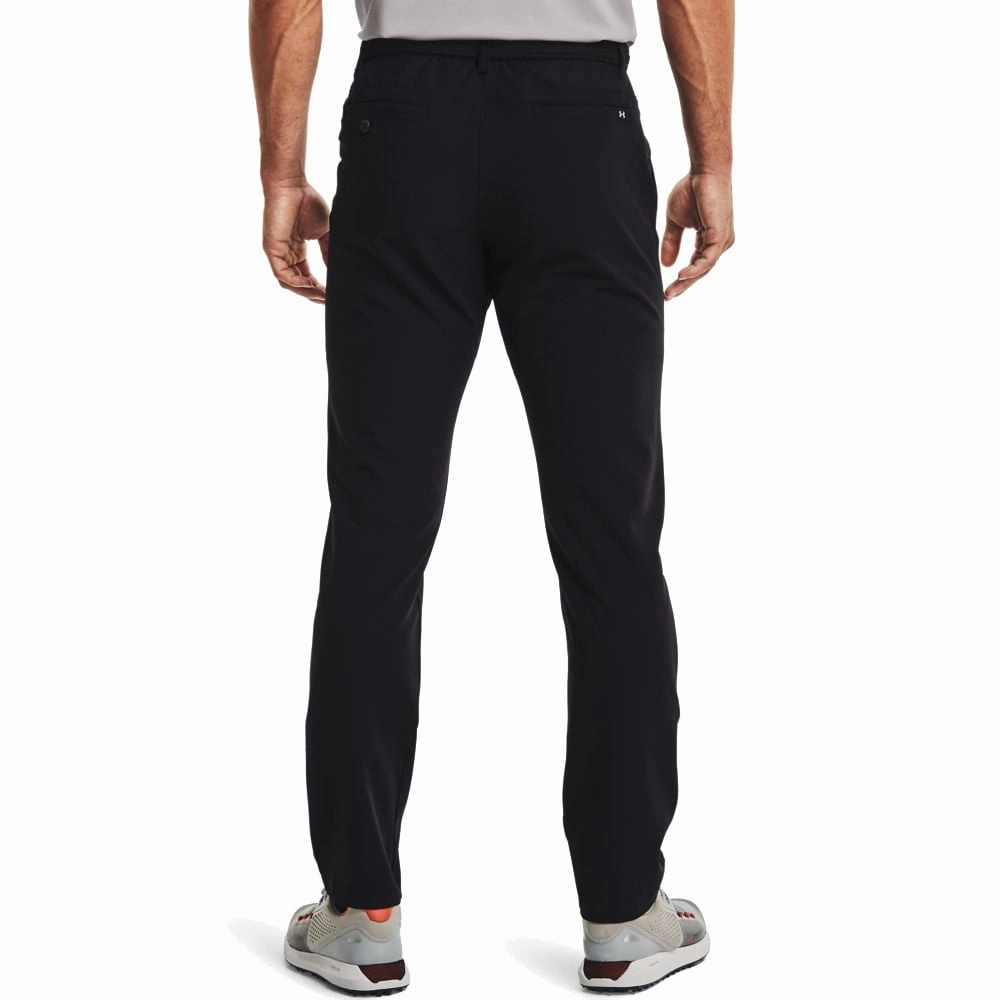 Under Armour Drive Tapered Trousers - Black/Steel Medium Heather/Halo Gray Linen blend Friction Resistant Fabric