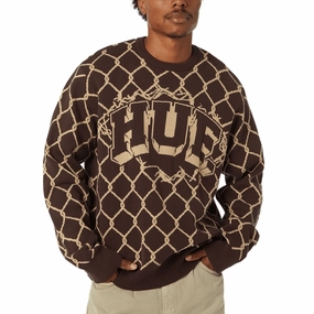 HUF Breakthrough Crew Sweatshirt - Bison Fashion Statement Durable Stitching