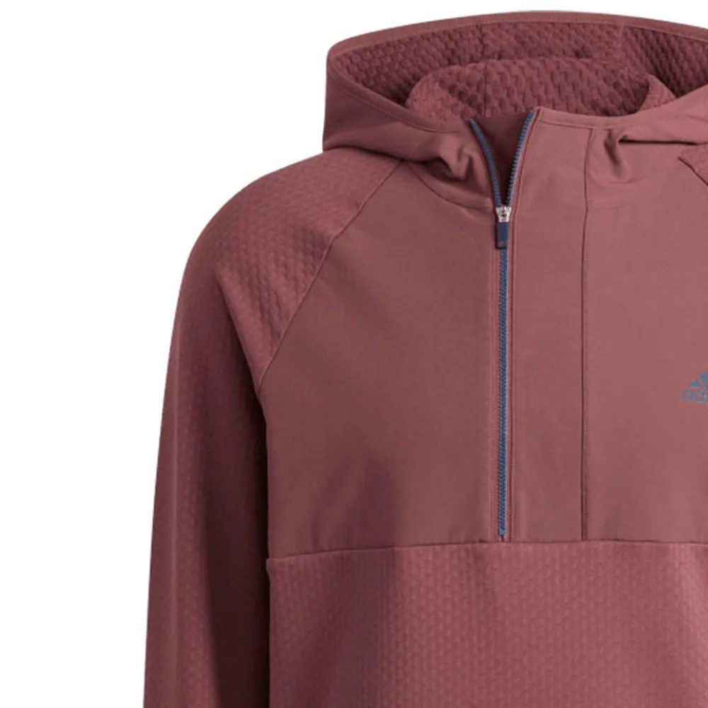 OdorResistantTreatment Adidas Fleece Anorak - Quiet Crimson