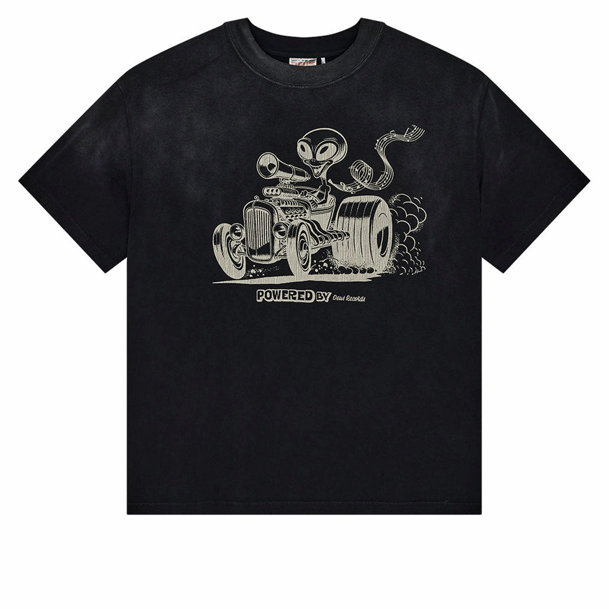 Deus Ex Machina Celestial Rod T-Shirt - Anthracite Geometric Pattern