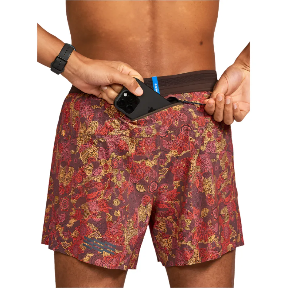 Sweat Wicking Fabric Janji Men's 5" AFO Middle Short in Paisley Hand Multi SS25