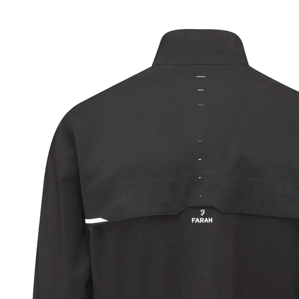 Noise Reduced Fasteners Oversized style Farah Boyd Waterproof Jacket - Black