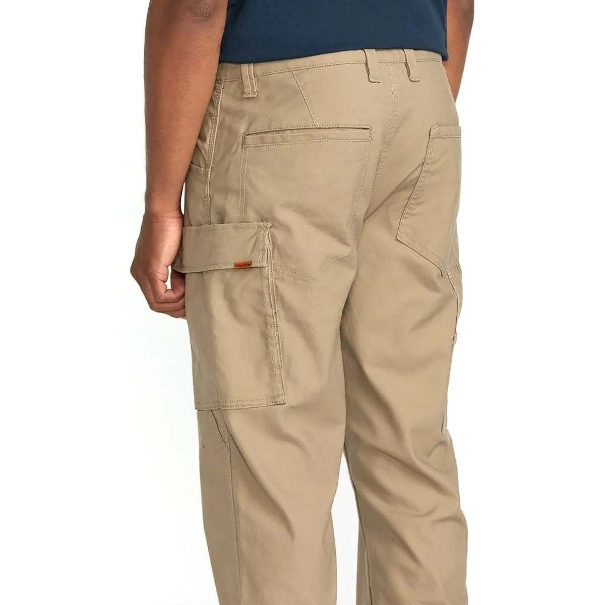 Durable Waistband Volcom Caliper II Relaxed Work Pants - Brindle