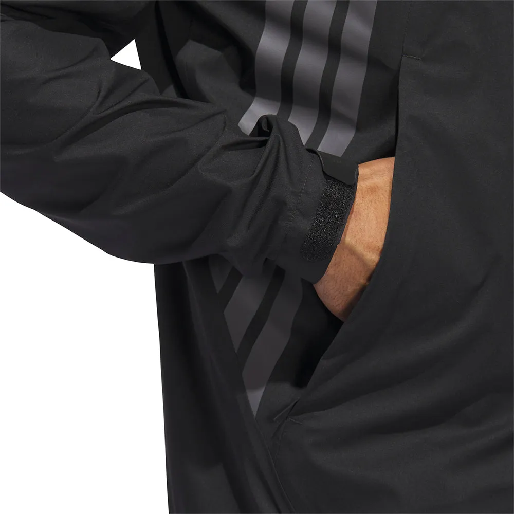 Breathable City Style adidas Ultimate365 Tour CLIMAPROOF  Full-Zip Waterproof Jacket - Black