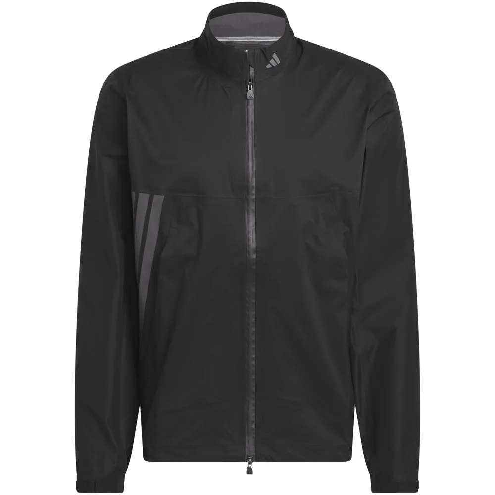 Layered Comfort Look adidas Ultimate365 Tour CLIMAPROOF  Full-Zip Waterproof Jacket - Black