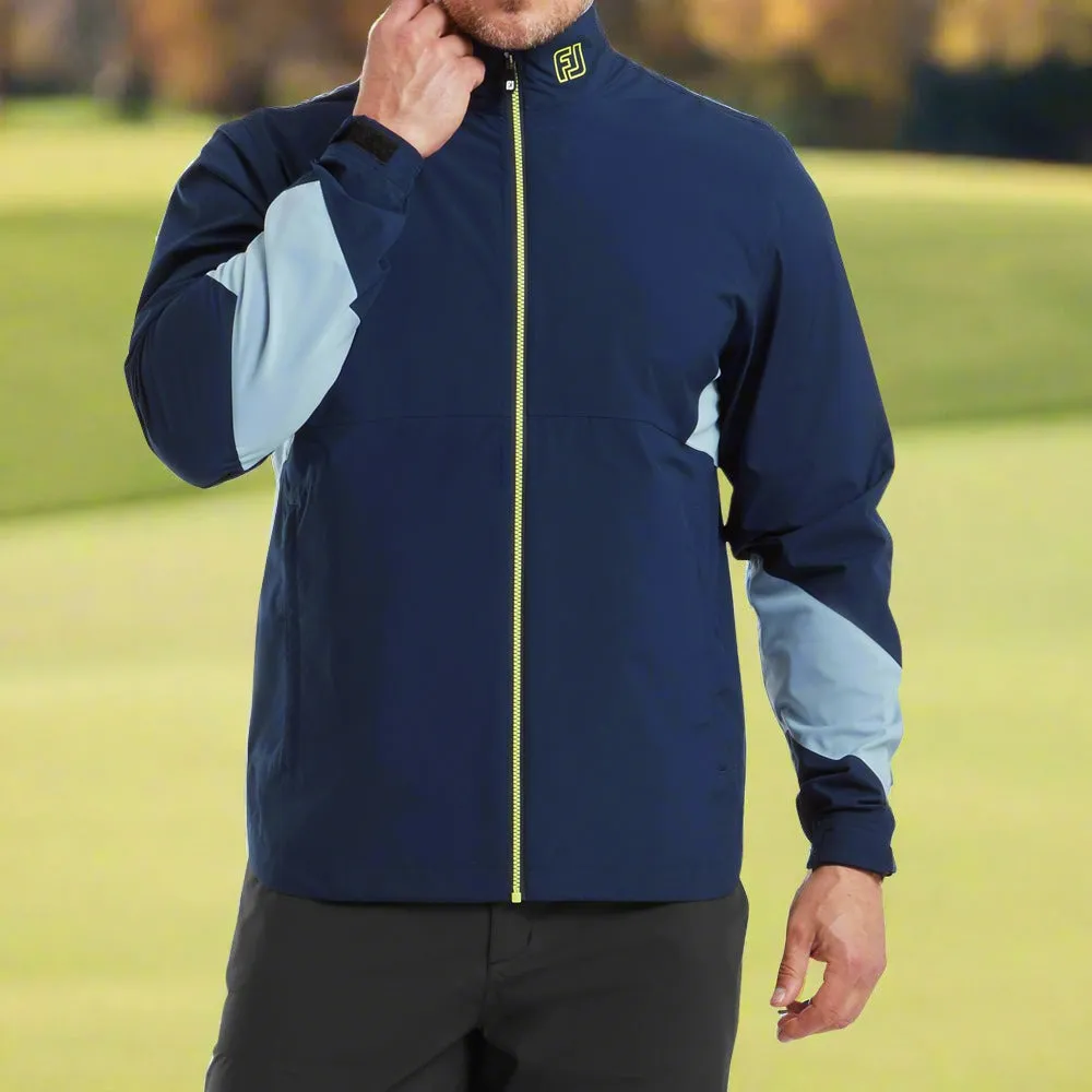 FootJoy HydroLite X Waterproof Jacket - Slate/Navy/Primrose Heavyweight Fabric