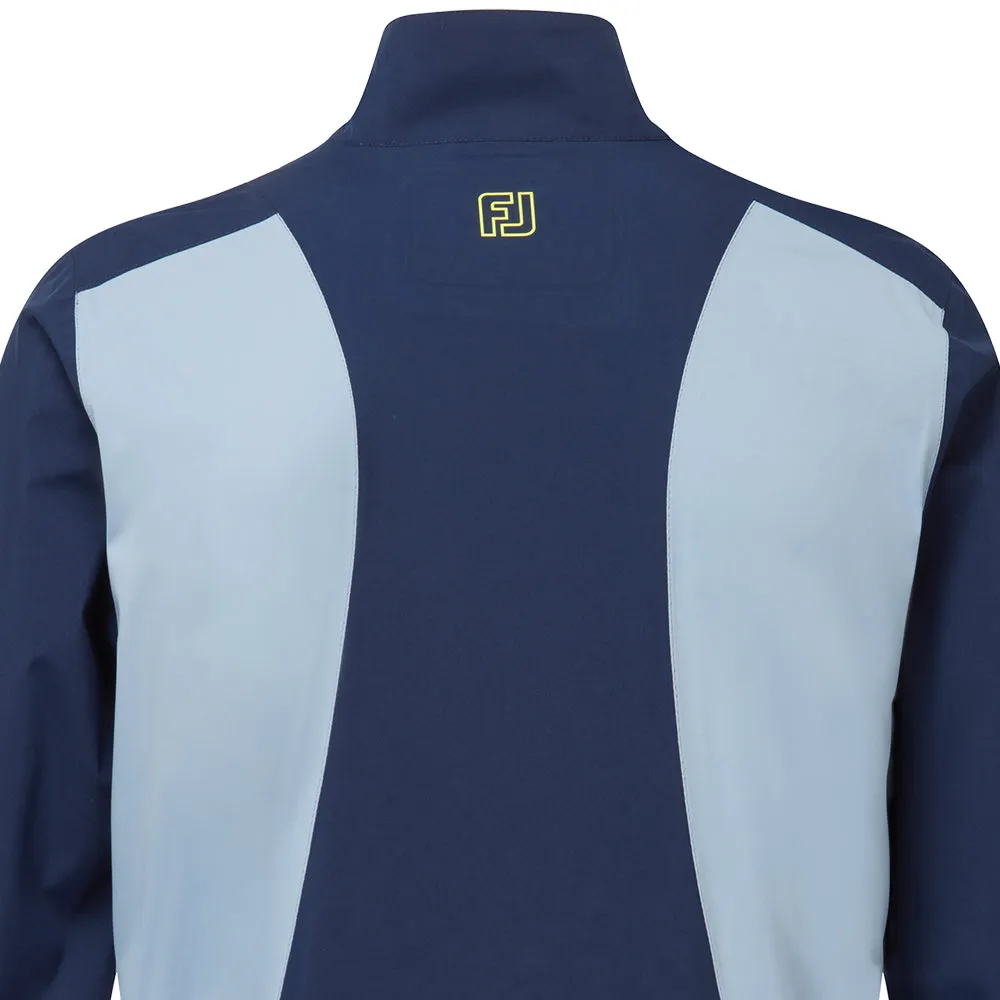 Durable Chill Piece FootJoy HydroLite X Waterproof Jacket - Slate/Navy/Primrose