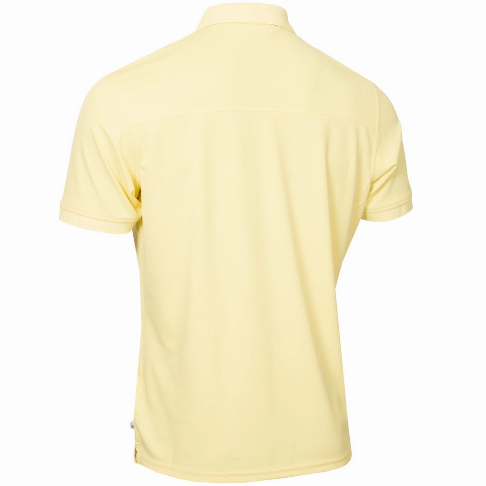 Cozy Layer Minimal Comfort Style Calvin Klein Club Polo Shirt - Lemon
