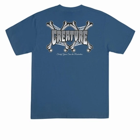 Holiday Wear Quick Dry Fabric Creature Still Dead XX T-Shirt - Blue Dusk